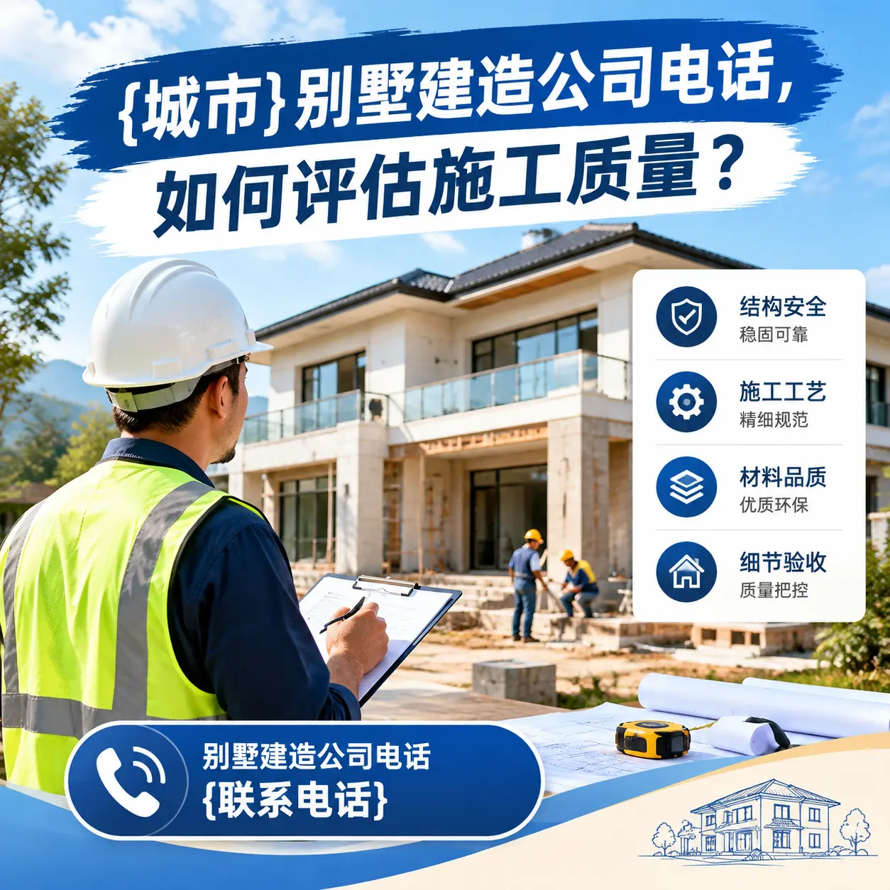 贵阳别墅建造公司电话,如何评估施工质量?